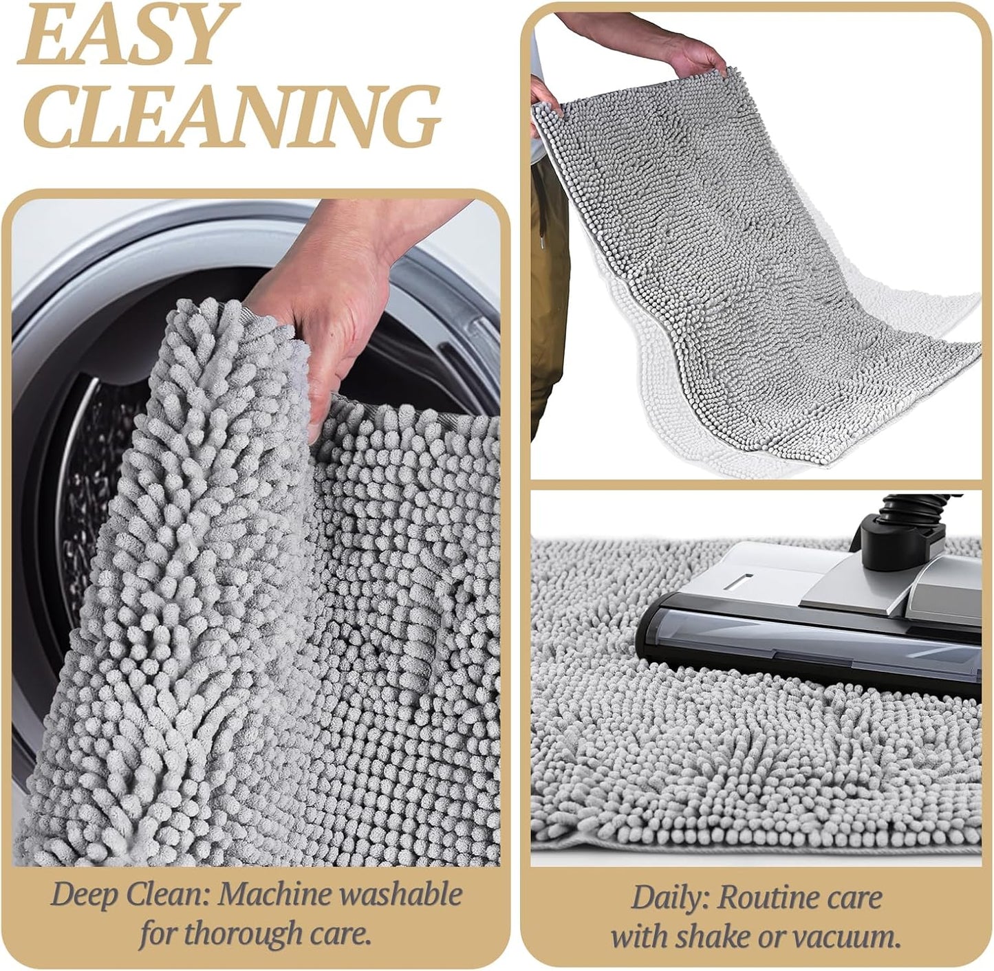 Dog Door Mat Absorpmax Dog Rug for Muddy Paw, Mat for Muddy Paw Door Indoor Floor Entryway, Waterproof Washable & Water Absorbent Dirt Trapper, 31" × 20", Beige